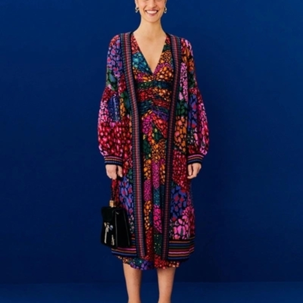FARM Rio Rainbow Hearts Cardigan And Midi Set